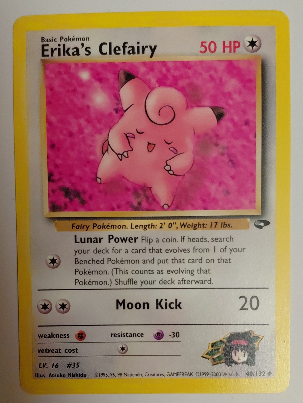 Vintage Erika's Clefable - Gym Challenge - Pokemon Card